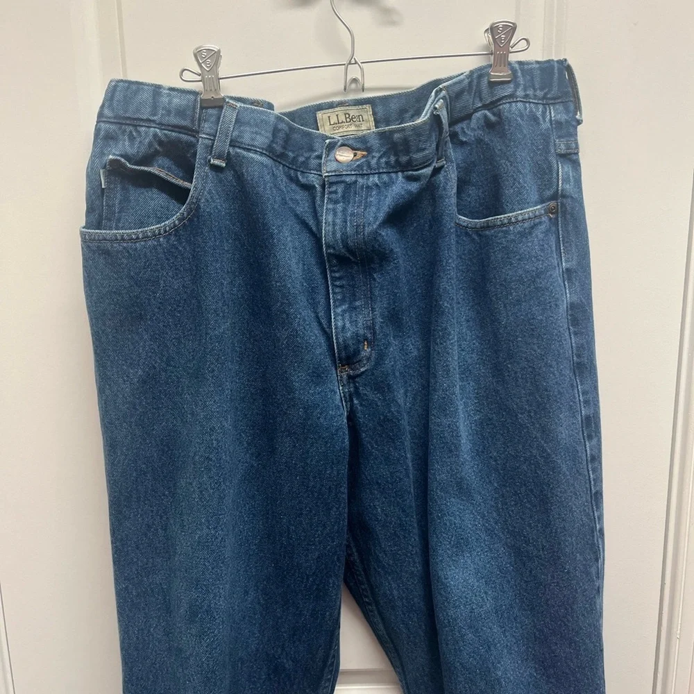 LL BEAN 250265 Mens Double L® Jeans Natural Fit Hidden Comfort Waist 38x32